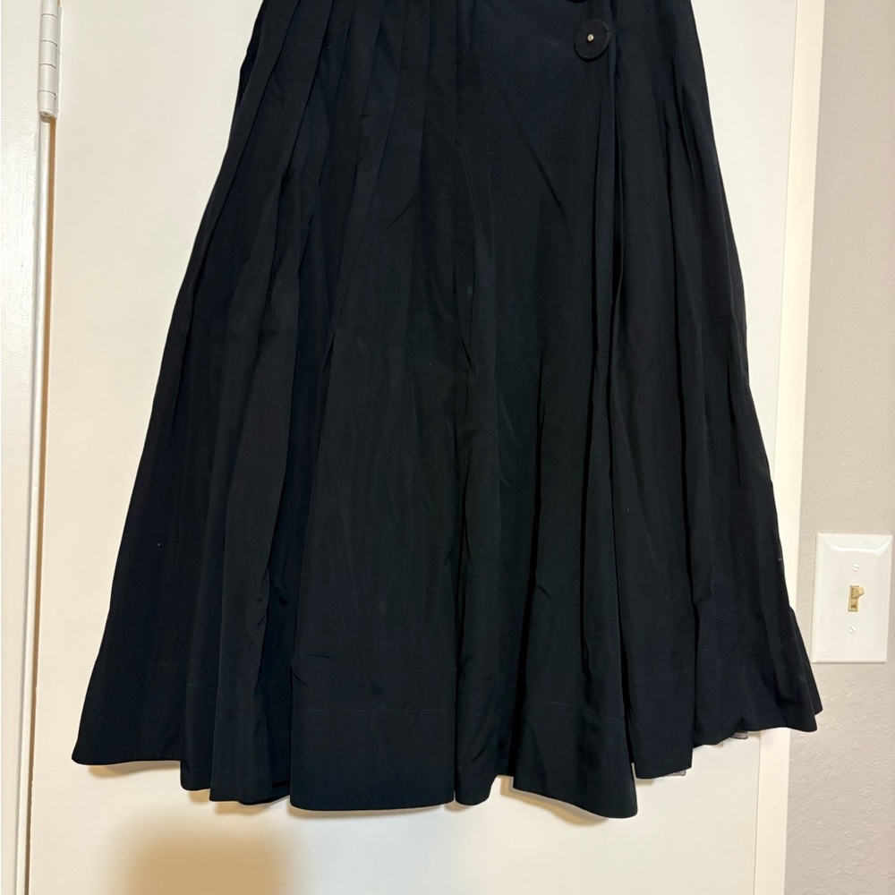 Vintage Prada Black Pleated Skirt
